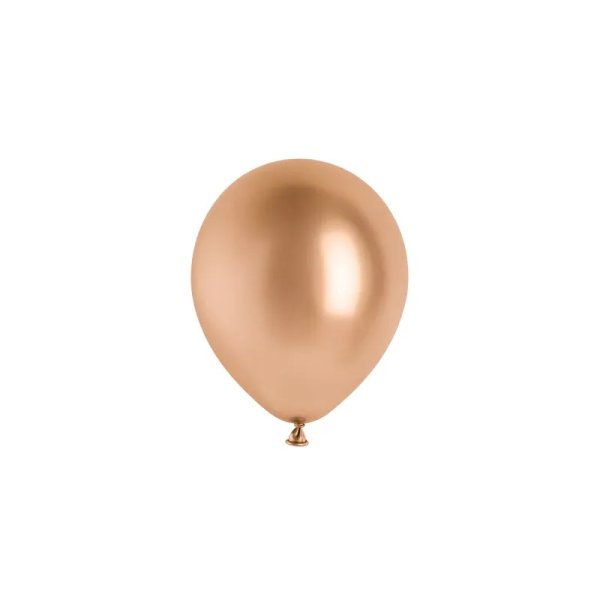 Ballong - Glanset - Rosegull - 12 cm - 50-pakning Ballong - Glanset - Rosegull - 12 cm - 50-pakning