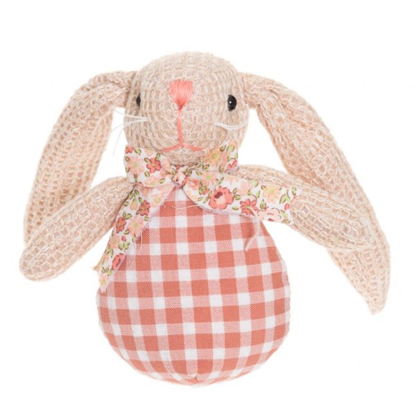 Påskehare - Rutete/Blomster sløyfe Påskehare - Rutete/Blomster sløyfe
