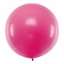 Kjempestor ballong ensfarget - knallrosa - Strrelse: 60 cm