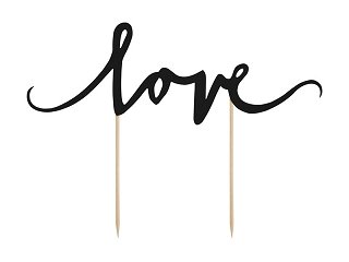 Cake Topper - Love - Svart