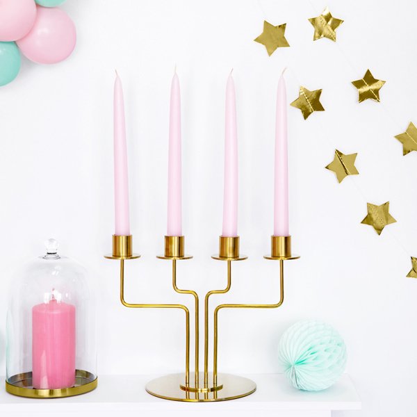 Stearinlys - 10-pakning - Matt lys rosa Stearinlys - 10-pakning - Matt lys rosa