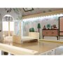Dukkeskap LULILO FLORO boho med LED-belysning 78 cm tre