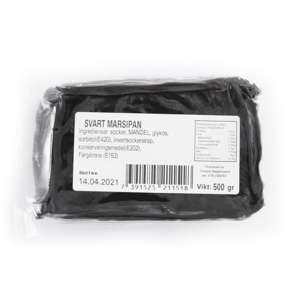 Marsipan - 500g - Svart