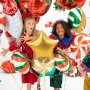 Folieballong - Candy Swirl - Guld