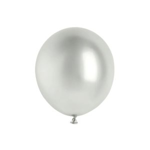 Ballong - Glanset - S�lv - 46 cm - 5-pakning