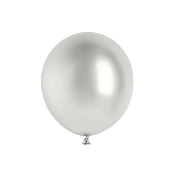 Ballong - Glanset - Sølv - 46 cm - 5-pakning Ballong - Glanset - Sølv - 46 cm - 5-pakning