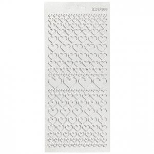 Klistremerker - Hjerter - Sølv Klistremerker - Hjerter - Sølv