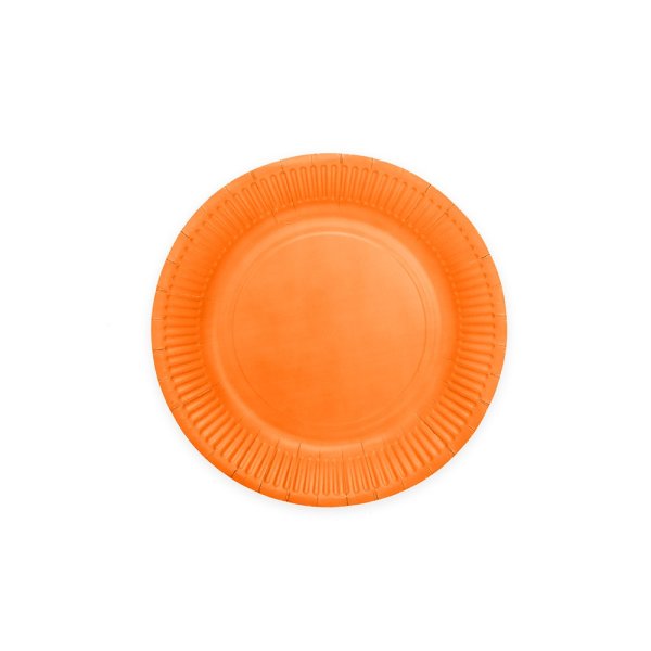 Papptallerkener - Oransje - 18 cm - 8-pakning Papptallerkener - Oransje - 18 cm - 8-pakning