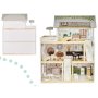 Dukkeskap LULILO FLORO boho med LED-belysning 78 cm tre