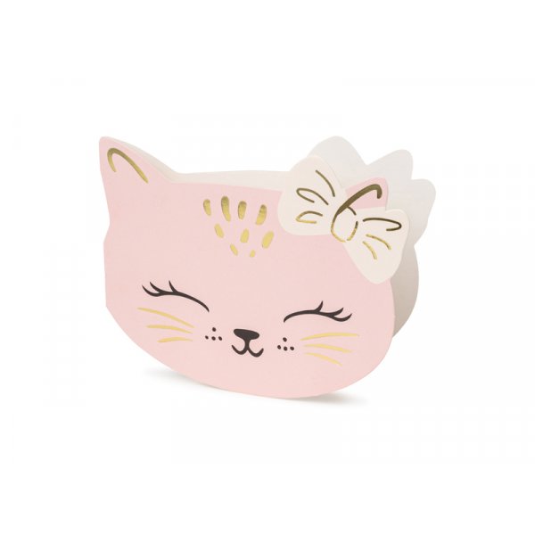 Invitasjonskort - Katteformet - 6 stk Invitasjonskort - Katteformet - 6 stk