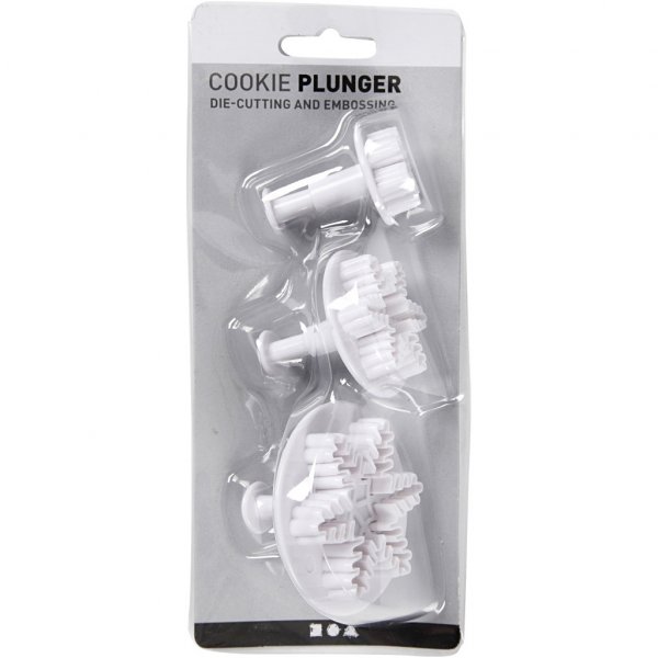 Pregede kakeutstikkere - 3-pakning - Snøflak Pregede kakeutstikkere - 3-pakning - Snøflak