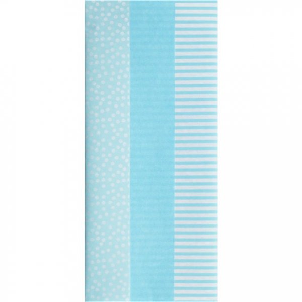 Silkepapir - Lys bl� mix - 6-pakning