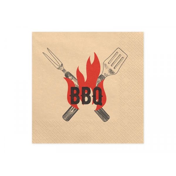 Servietter - BBQ - 33x33 cm - 20-pakning Servietter - BBQ - 33x33 cm - 20-pakning