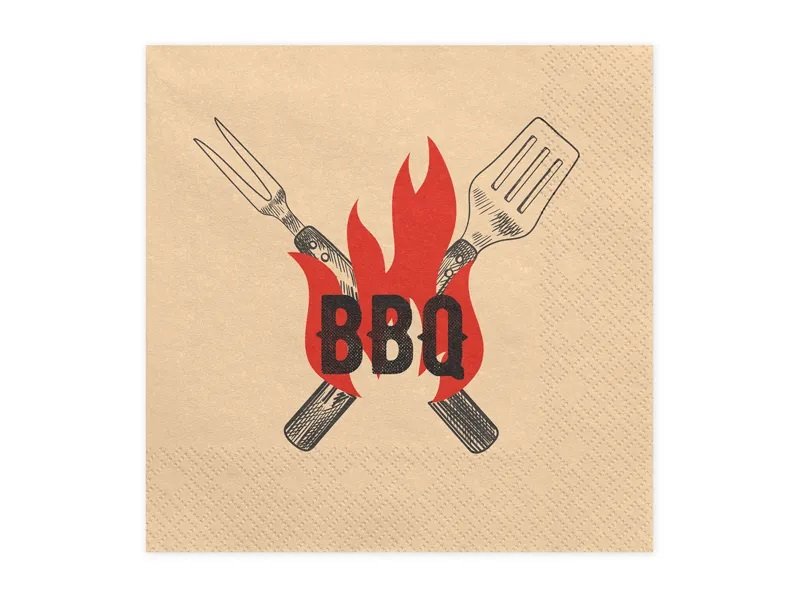 Servietter – BBQ – 33×33 cm – 20-pakning – Servietter, Borddekking