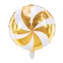 Folieballong - Candy Swirl - Guld