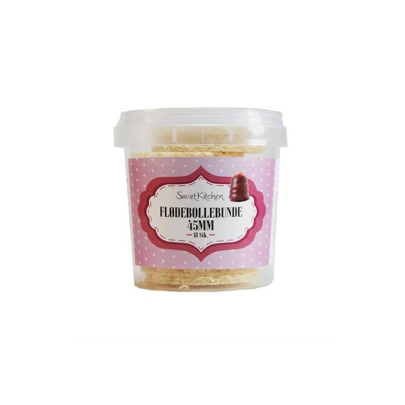 Kjeksbunn for hjemmelagde yums/kokosnøtttopper - 4,5 cm - 18 stk - Andre ingredienser