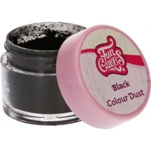 Fargepulver - Svart - Funcakes - 1,5 g Fargepulver - Svart - Funcakes - 1,5 g