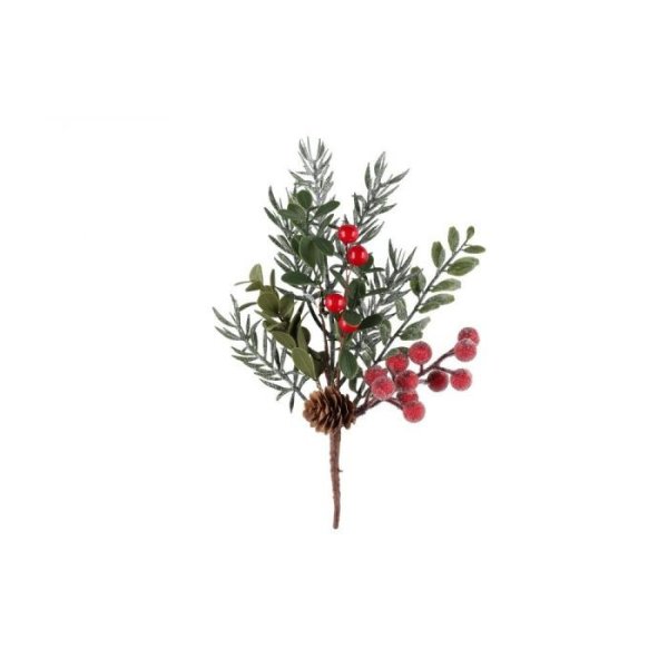 Kvist med b�r og kongler - 24 cm