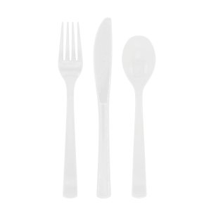 Bestikk - Hvitt - 18-pakning
