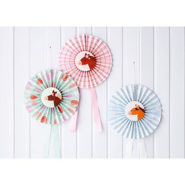 Dekorative rosetter - Hestetema - 3 stk Dekorative rosetter - Hestetema - 3 stk