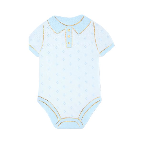 Servietter - Babybody - Bl�/Gull - 10-pakning