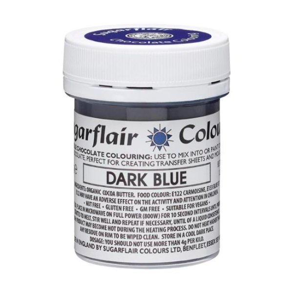 Sugarflair Sjokoladefarge M�rkbl� 35g