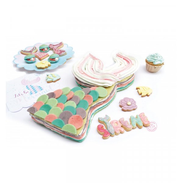 Kakeutstikker XXL - Havfrue - 35 x 21 cm Kakeutstikker XXL - Havfrue - 35 x 21 cm