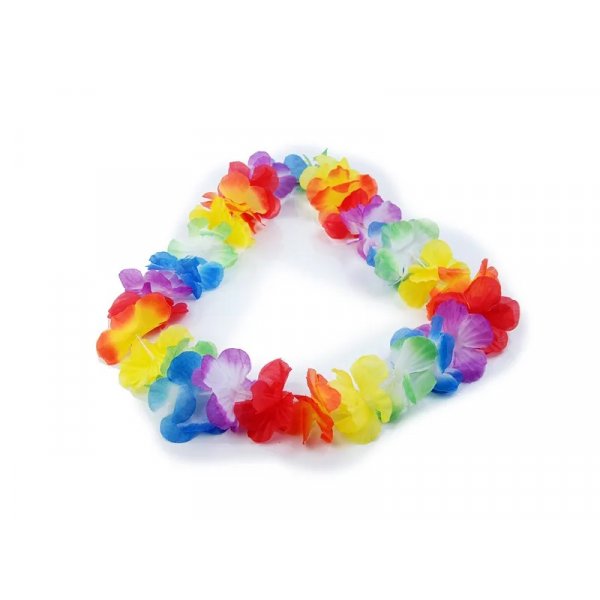 Hawaiisk krans - Blandede farger - 90 cm