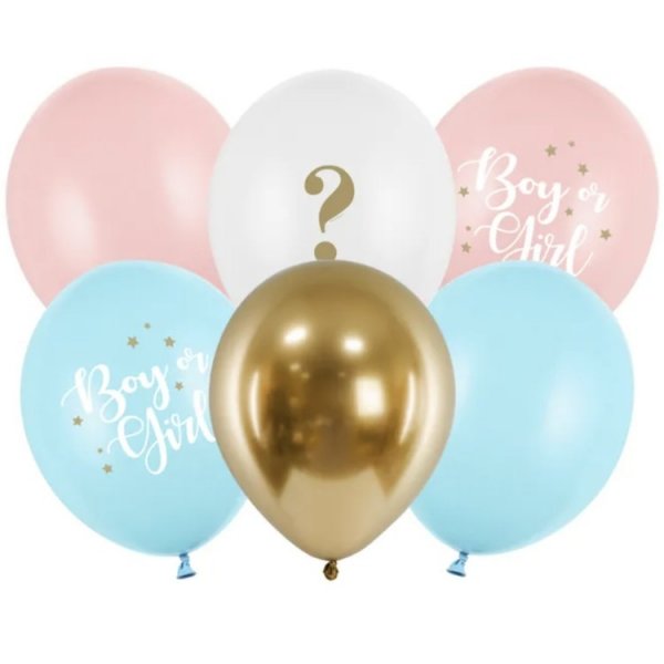 Ballongbukett - Gutt eller jente - 6 stk Ballongbukett - Gutt eller jente - 6 stk