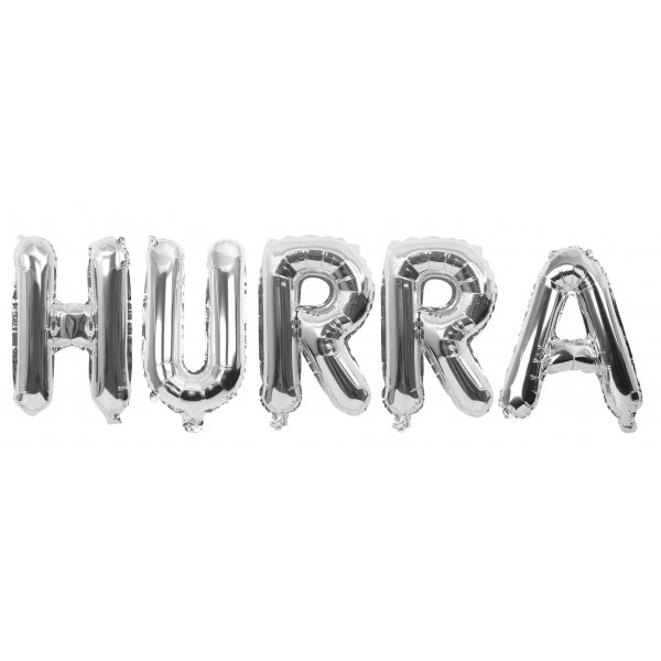 Folieballonger - "HURRA" Slv 40cm
