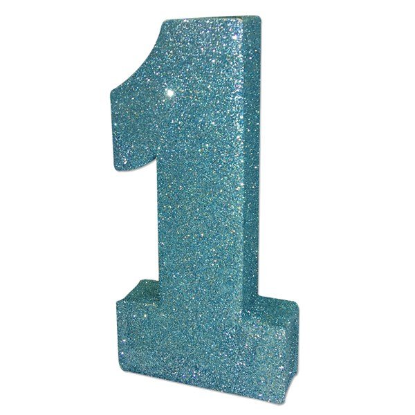 Borddekorasjon - 1. - Blå glitter Borddekorasjon - 1. - Blå glitter