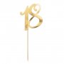 Cake topper - 18 - Gullmetallic