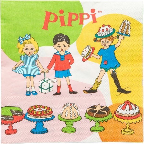 Servietter - Pippi Langstrømpe - 16-pakning Servietter - Pippi Langstrømpe - 16-pakning
