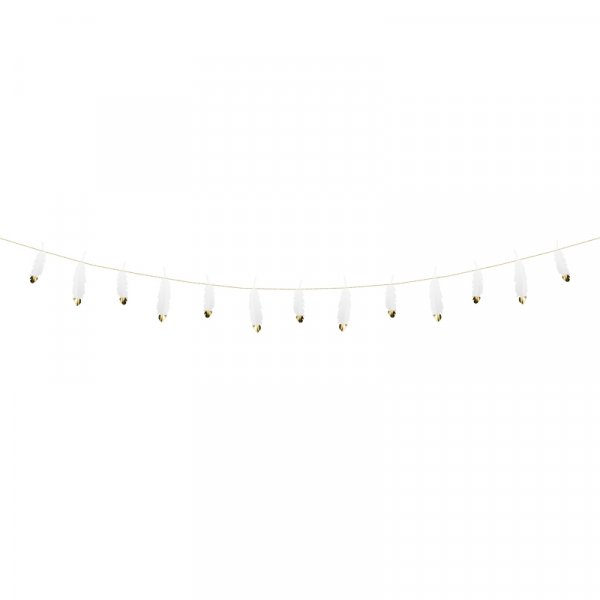 Girlander - Fj�r - Hvit/Gull