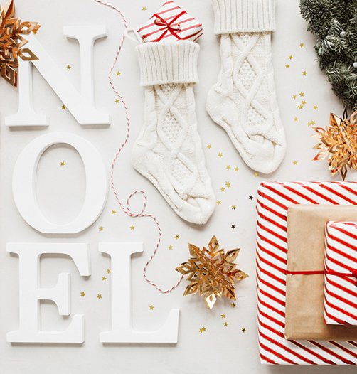 Julestrømpe - 34 cm - Hvit Julestrømpe - 34 cm - Hvit