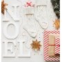 Julstrumpa - 34 cm - Vit
