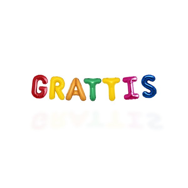 Ballonggirlander - GRATULERER - Flerfarget - 35 cm Ballonggirlander - GRATULERER - Flerfarget - 35 cm