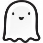 Papptallrikar - Cute Ghost - Svart/Vit