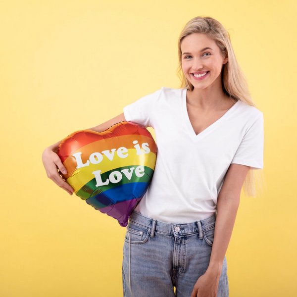 Folieballong - Hjerte - Kjærlighet er kjærlighet Folieballong - Hjerte - Kjærlighet er kjærlighet