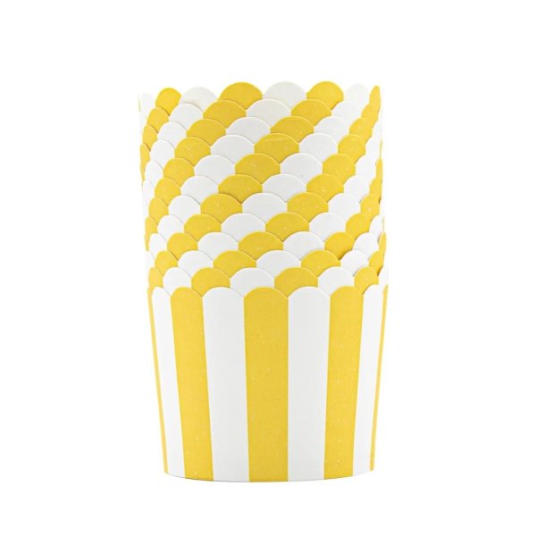 Stabile muffinsformer - Gul/Hvit - 12 stk Stabile muffinsformer - Gul/Hvit - 12 stk