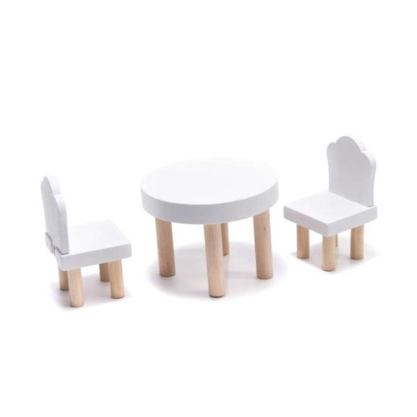 Dukkeskap i MDF med LED-belysning 78 cm hvitt inkludert 16 møbler - Byggesett Dukkeskap i MDF med LED-belysning 78 cm hvitt inkludert 16 møbler - Byggesett