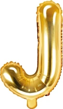 Bokstavballonger – Gull – 35 cm – Bokstav: J – Bokstavballonger, Ballonger