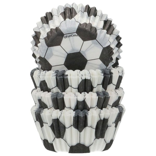 Mini muffinsformer - Fotball - FunCakes - 100-pakning Mini muffinsformer - Fotball - FunCakes - 100-pakning