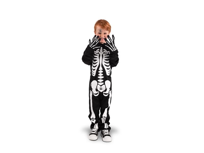 Kostyme – Skjelett – Størrelse 116-128 – Halloween-kostyme, Halloween