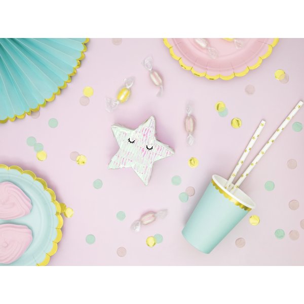 Papirkopper - Mintgrnne - Gullkant - 6-pakning