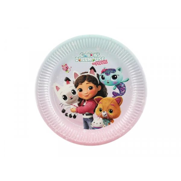 Tallerkener - Gabbys dukkehus - Filmen - 6-pakning - 23 cm Tallerkener - Gabbys dukkehus - Filmen - 6-pakning - 23 cm