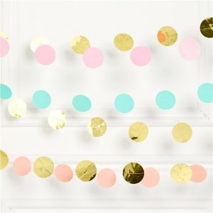 Girlander - Sirkler - Pastell/Gull - 6-pakning Girlander - Sirkler - Pastell/Gull - 6-pakning