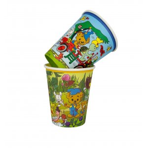 Pappkopper 250ml - 8 stk 2 typer - Bamse Natur