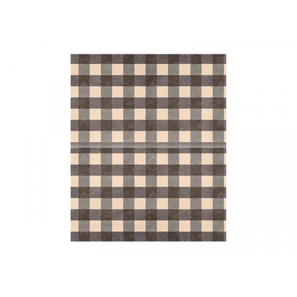 Servietter - Svart rutete - 33x40 cm - 20-pakning Servietter - Svart rutete - 33x40 cm - 20-pakning