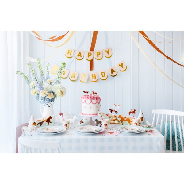 Hestetema-tallerkener - 6 stk